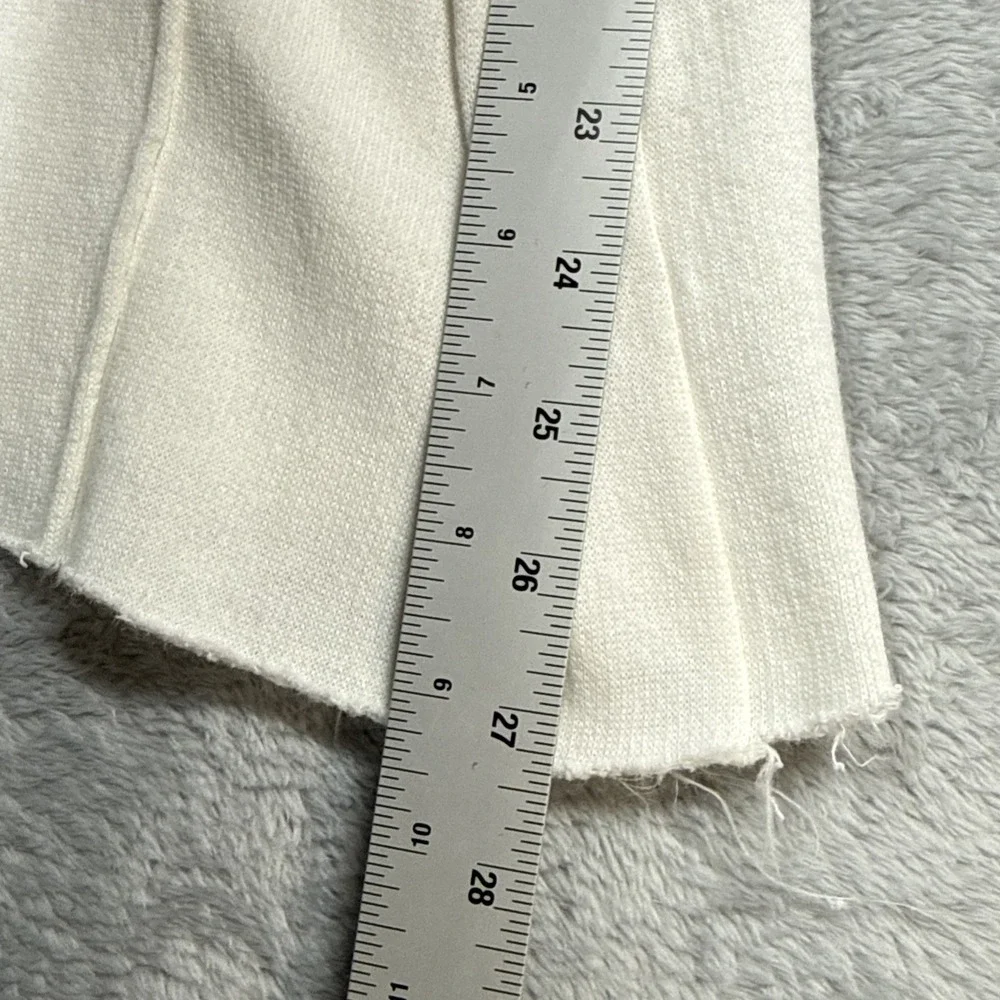 Vintage Bruce Jenner Sweatpants Men XL White Cropped Raw Hem Wide Leg 80s
